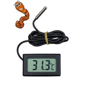 LCD DIGITAL THERMOMETER - Brian The Worm Man ws