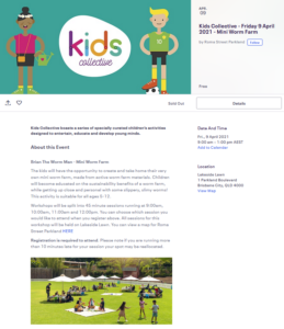 BCC Kids Collective - Kids Activity Event With Brian The Worm Man - April 2021