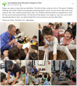 Growing Tree Kangaroo Point - Dig & Discover Live Worms - With Brian The Worm Man 060523